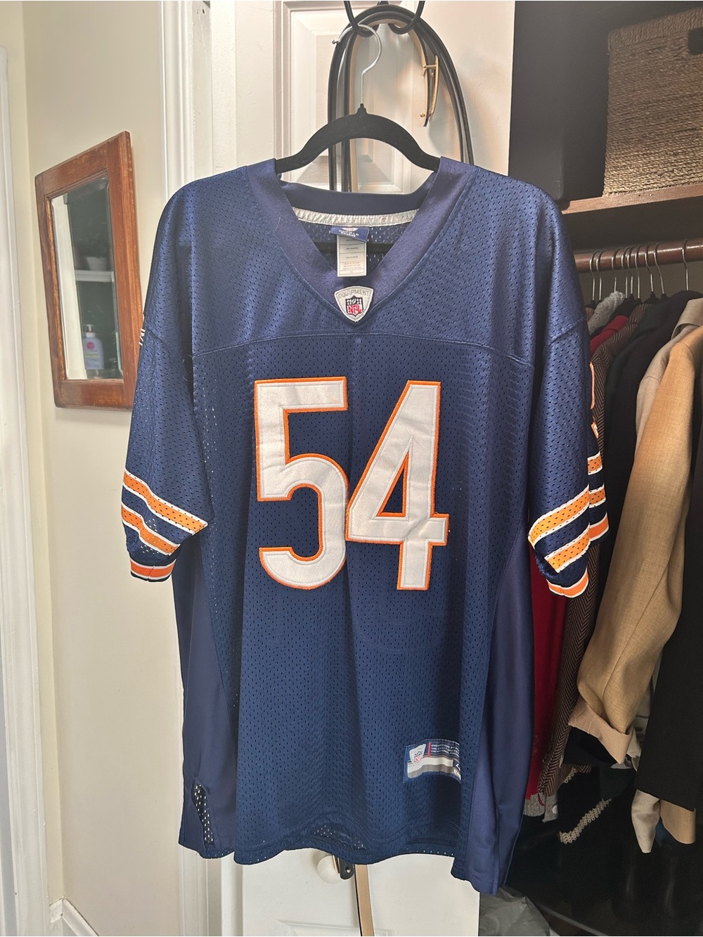 Reebok NFL Equipment Brian Urlacher #54 Chicago Bears Sewn Jersey Size 48 XL
